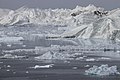 Icebergs in Disko Bay in Baffin Bay