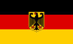 In Deutschland geduldete Flagge mit dem Bundeswappen