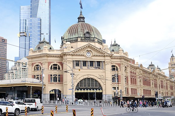 Image: Flinders Street Station Melbourne March 2021