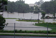 2010-2011 Queensland floods Flooding near the Queensland Tennis Centre and government Animal Research Centre, Yeerongpilly.jpg