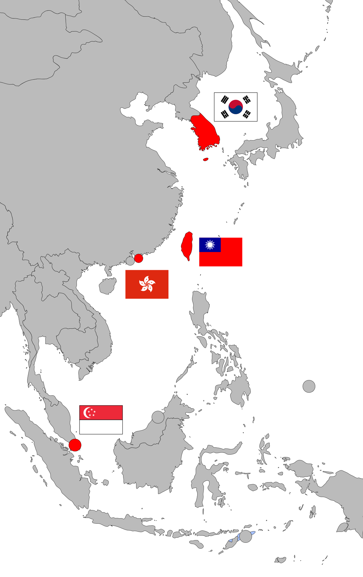 Четыре азиатских тигра. Азиатские тигры страны. 4 Азиатских тигра на карте. Республика Корея, Сингапур, Тайвань, Гонконг. Страны НИС азиатские тигры.