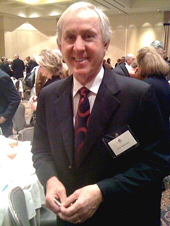 Fran Tarkenton, whose number 10 was retired by the Vikings, after giving a speech at Atlanta in 2010