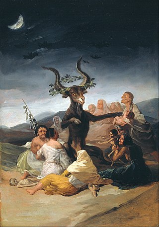 <i>Witches Sabbath</i> (Goya, 1798) Painting by Francisco de Goya