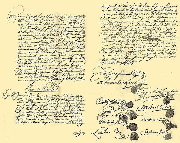 Treaty of Szatmár's contractual document, Austrian National Archives