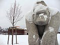 Die Gorilla-Statue im Fürther Südstadtpark