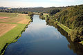 Fulda-Tal vom Eisenbahnviadukt Guntershausen