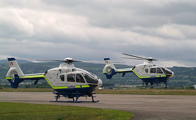 The two helicopters of the Garda Air Support Unit