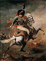 Oficir carske garde na konju, Officier de chasseurs à cheval de la garde impériale chargeant (ou Chasseur de la Garde, 1812)