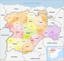 Gerichtsbezirke in der autonomen Gemeinschaft Kastilien und León