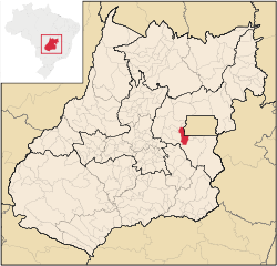 Localização de Santo Antônio do Descoberto em Goiás