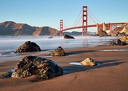 Golden Gate Bridge as seen from Marshall’s Beach, October 2017