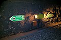 Железнодорожный тоннель. Внешняя подсветка аварийным освещением