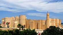 Ribat of Monastir (c. 796, with significant later modifications) Grand Ribat Monastir.JPG