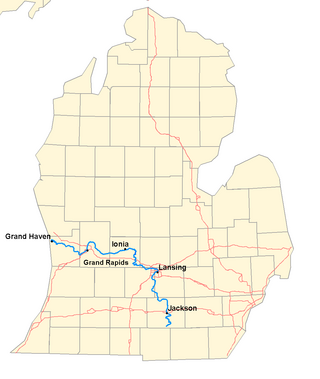 <span class="mw-page-title-main">Grand River (Michigan)</span> Tributary of Lake Michigan in southern Michigan