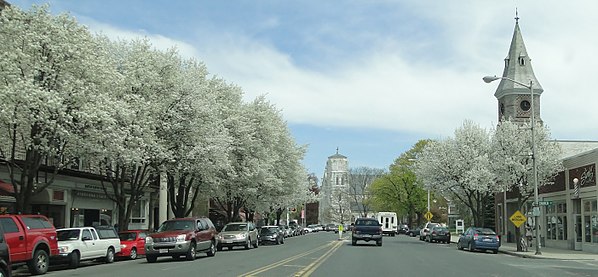 View from Main Street in the spring