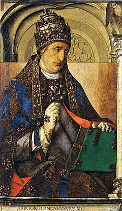 Gregorio Incaelum Relato (San Gregorio Magno) - Studiolo di Federico da Montefeltro.jpg