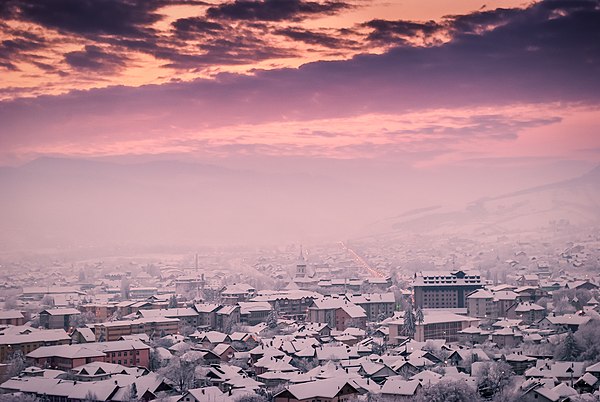 Panoramic view of the town