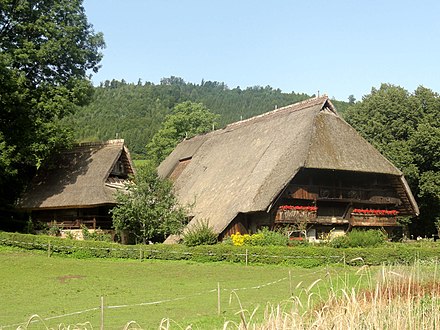 The Vogtsbauernhof, a typical farm house of the region, in the Black Forest Open Air Museum