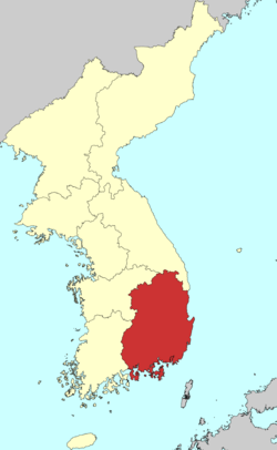 Provincie Gyeongsang pozdní dynastie Joseon.png