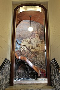 Stair hall fresco