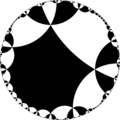 Uniform tiling of the hyperbolic plane by dodecagons.