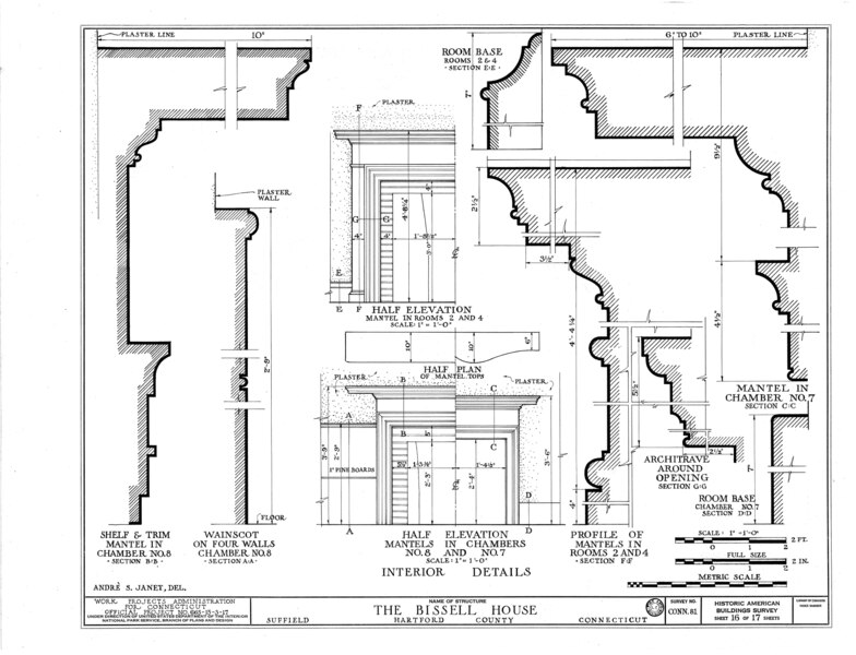 File:Harvey Bissell House, 240 Main Street, Suffield, Hartford County, CT HABS CONN,2-SUFI,5- (sheet 16 of 17).tif