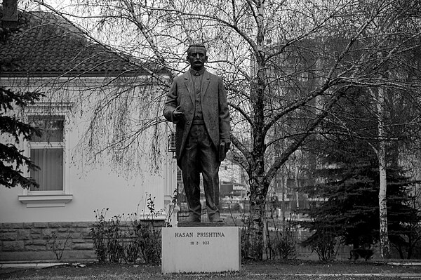 Monument to Hasan Prishtina at the University of Prishtina