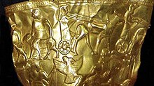 A possible representation of scenes from the Song of Ullikummi on the golden bowl of Hasanlu Hasanlu-gold-cup.jpg