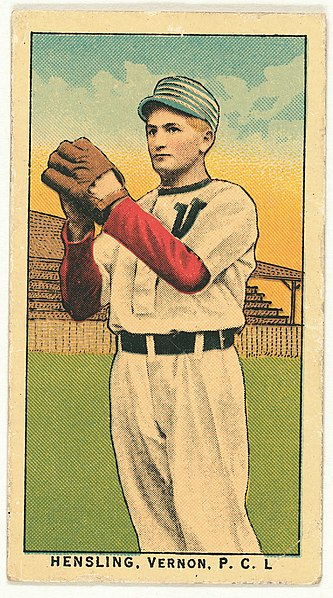 File:Hensling, Vernon Team, baseball card portrait LCCN2008677350.jpg