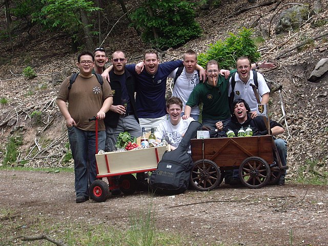 Hiking tour on Father's Day with smaller wagons.