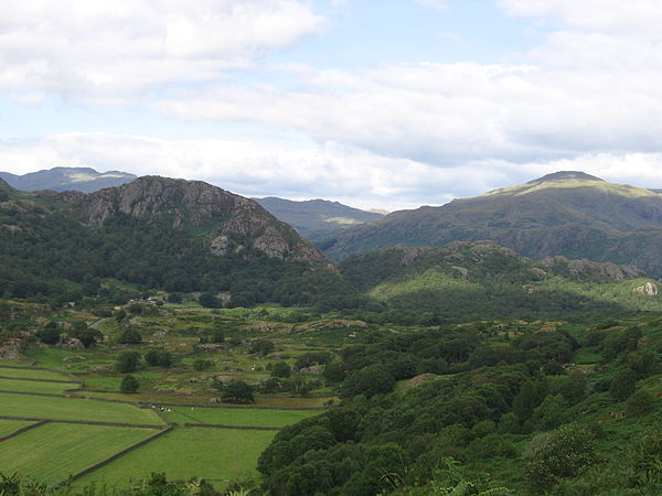 View from the slopes of Dow Crag in the Coniston Fells.