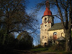Věž a část kostela Navštívení Panny Marie v Horním Vítkově