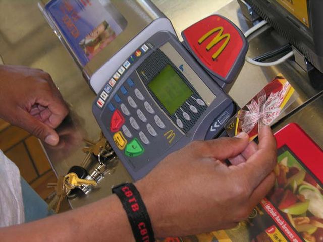 Purchasing by debit card