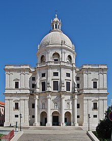 Santa Engracia National Pantheon, designed by Joao Antunes in 1681 Igreja de Santa Engracia Lissabon September 2014.jpg