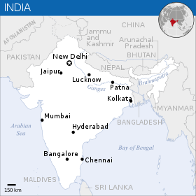 Mapa da Índia