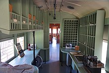 The RPO section of preserved Texas Electric Railway Car 360, at the Interurban Railway Museum in Plano, Texas Interurban Railway Museum October 2015 13 (Texas Electric Railway Car 360).jpg