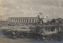 1902 photo taking by a US Military Personnel showing Spanish artillery