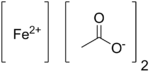Skelettformel von Eisen (II) -acetat
