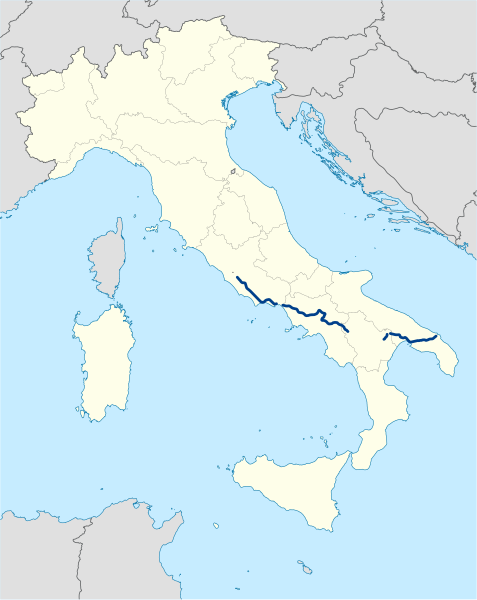 Fichier:Italia - mappa strada statale 7.svg