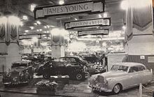 Earls Court motor show 1948 James Young stand Earls Court 1948.jpg