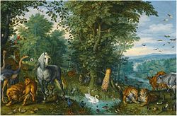 The Garden of Eden with the Fall of Man 1613