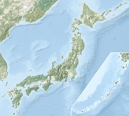 八丈島のヘゴ自生北限地帯の位置（日本内）