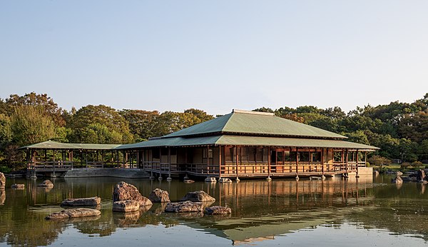 Japanese garden at Daisen Park in Sakai.