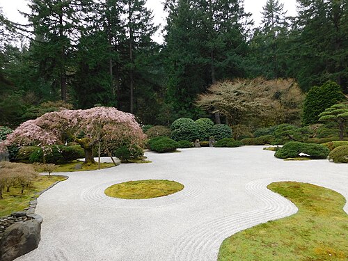 Japanischer Garten in Portland, Oregon, USA