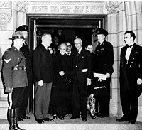 Jawaharlal Nehru leaving the Canadian Parliament building.jpg