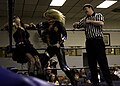 Jennifer Blake (right) about to slap Evilyn Fox