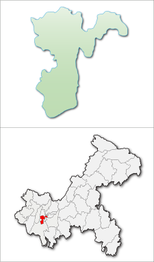 Location of Jiulongpo District in the municipality Jiulongpuo.svg