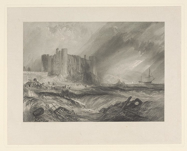 File:John Horsburgh - Laugharne Castle, Caermarthenshire - B1977.14.7051 - Yale Center for British Art.jpg