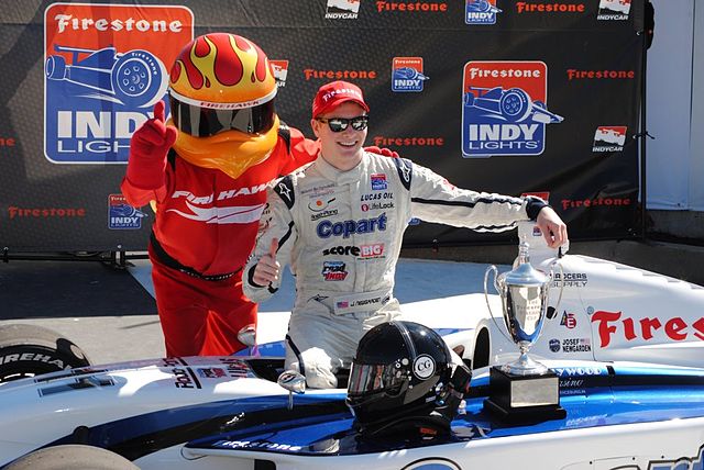 Newgarden clinching the Indy Lights Championship