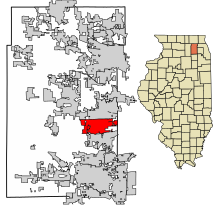 Kane County Illinois Incorporated and Unincorporated areas Geneva Highlighted.svg